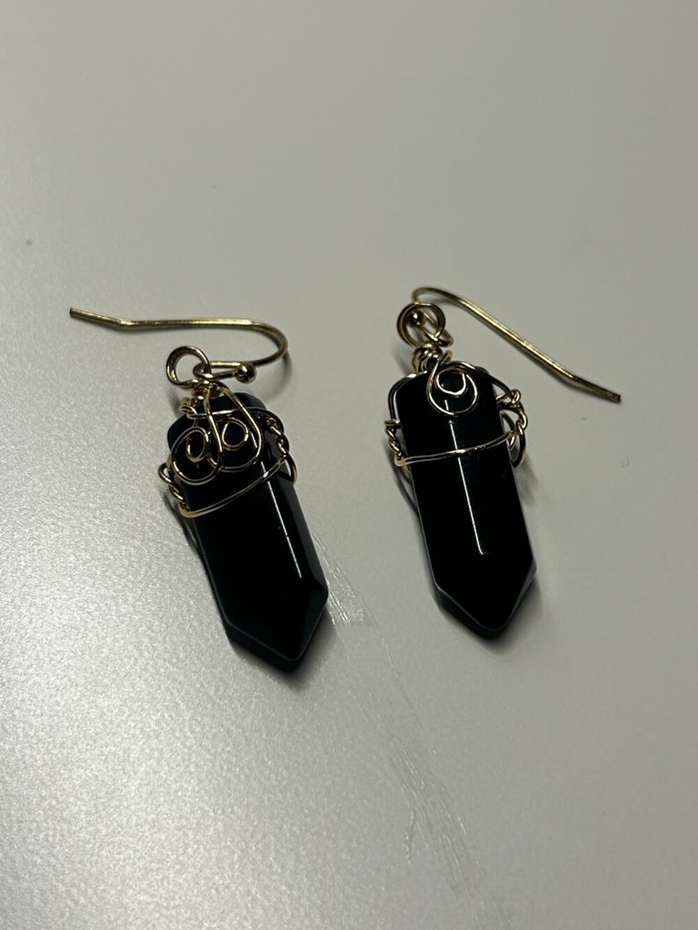Lovisa Black Crystal Dangle Earrings Gothic Edgy Victorian Dark Fantasy Fairy